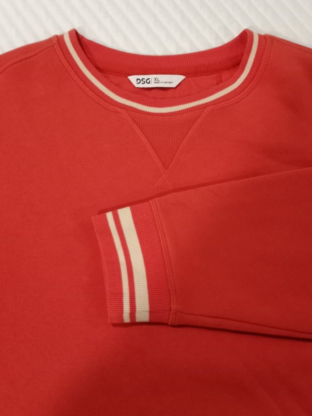 DSG CLASSIC FLEECE LONGSLEEVE SWEATSHIRT RED/ORANGE MEN SIZE XL